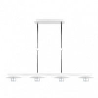 Distribuidor - Lâmpadas Diversas | Lâmpadas Modernas | LAMPARA CIUDAD DEL CABO 4L 24W 4000K BLANCO/PLATA REGX85X15 CM 1920 LM Ref: 153654074